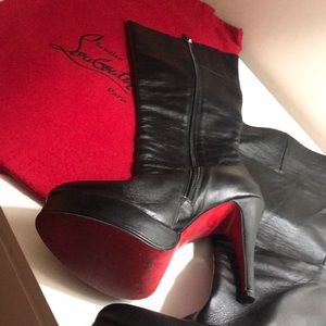 Louboutin Stiletto Boots Size 10 Euro 40